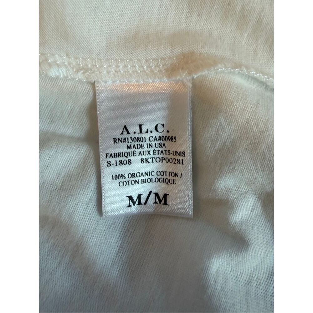 A.L.C. Karlie Tee Long Puff Sleeve Top White Size M - Picture 10 of 12